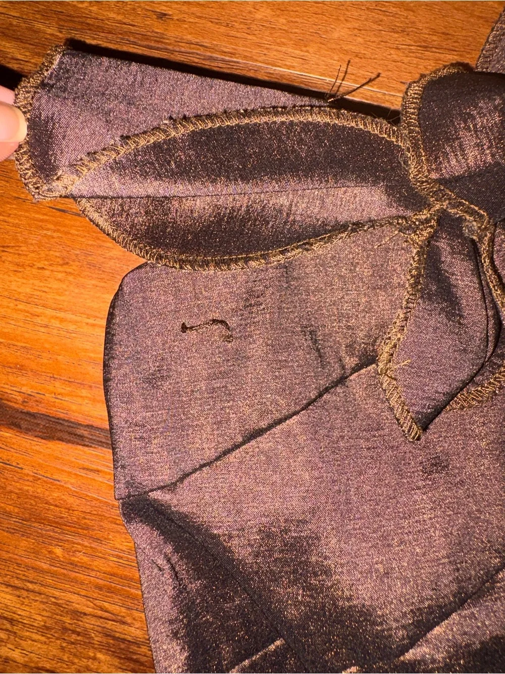 Vintage Jessica McClintock metallic brown/bronze bandage cocktail dress.